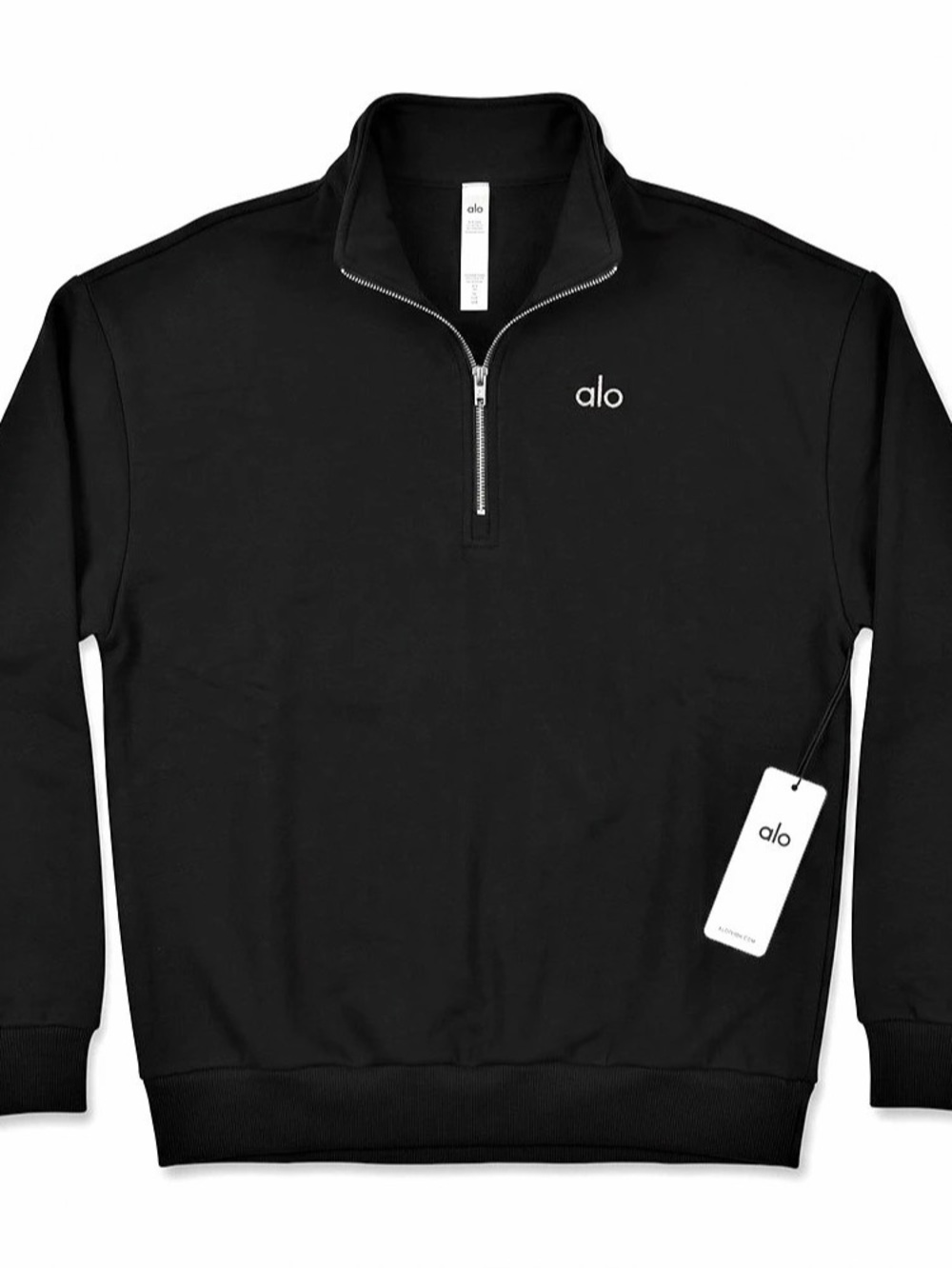 Alo Black Quarter-Zip Pullover Unisex